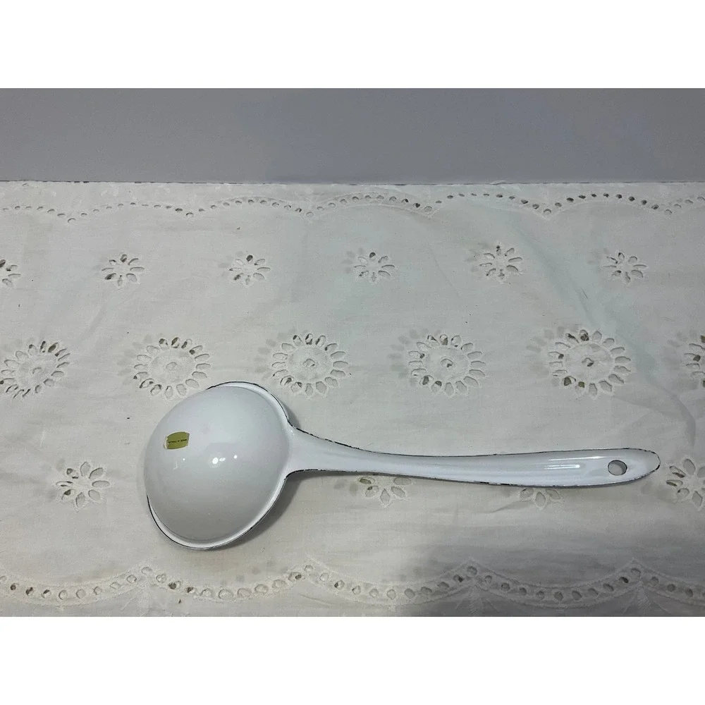 Campbells Soup Enamelware Set Stockpot Saucepan Mugs Ladle Vintage Style 5pc